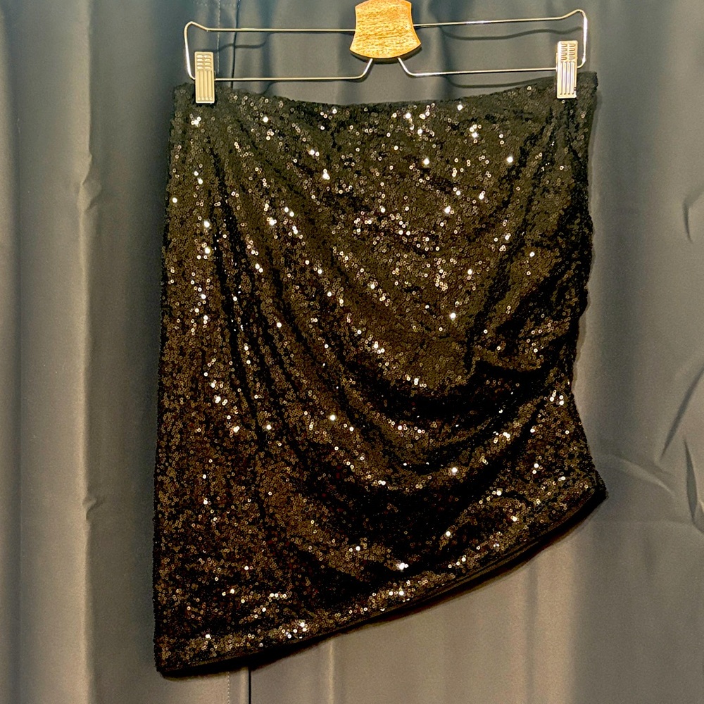 Black Sequin Skirt